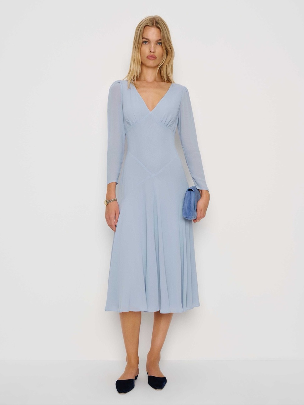 Reformation Maureen Dress In Mineral Size 0